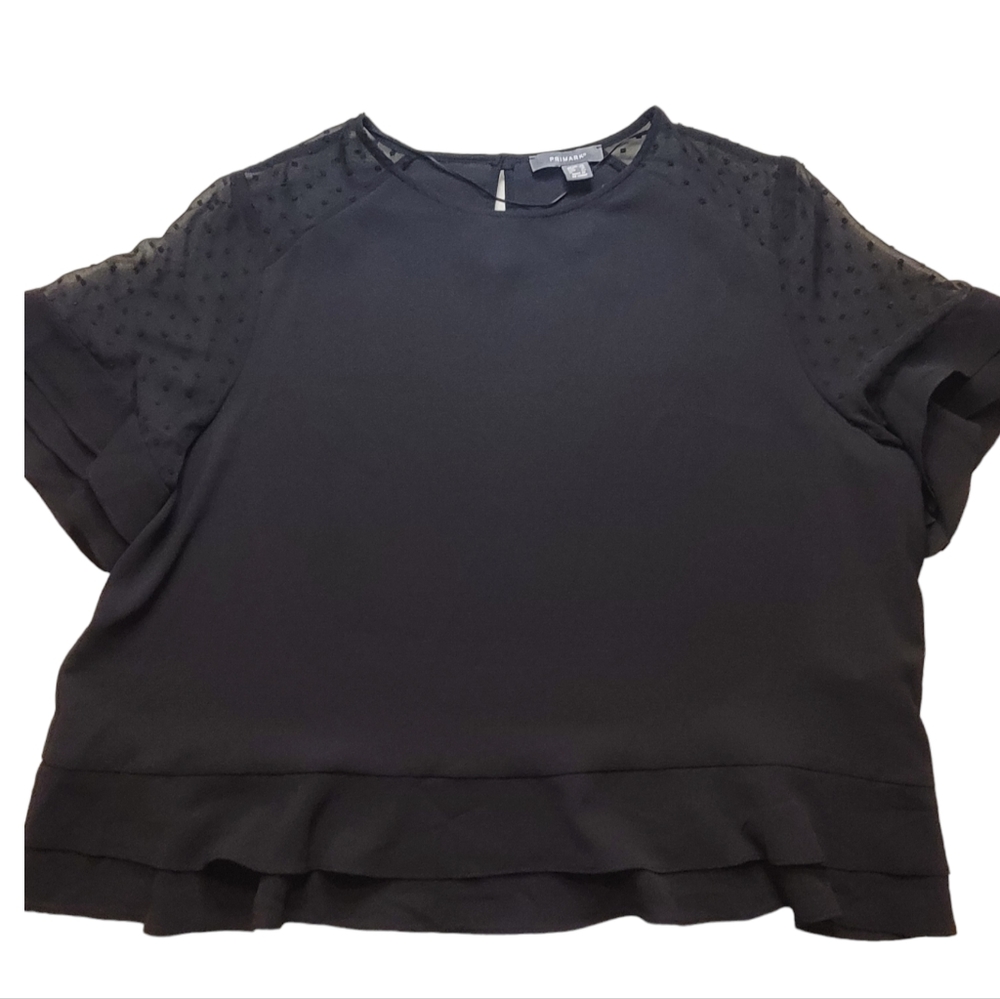 PRIMARK Poly Crepe Clip Dot Blouse 16